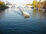 paris river seine and barge