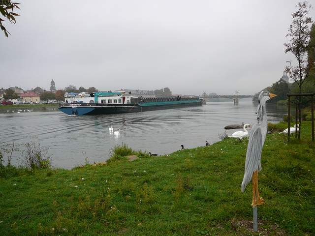 Barge on River Moselle